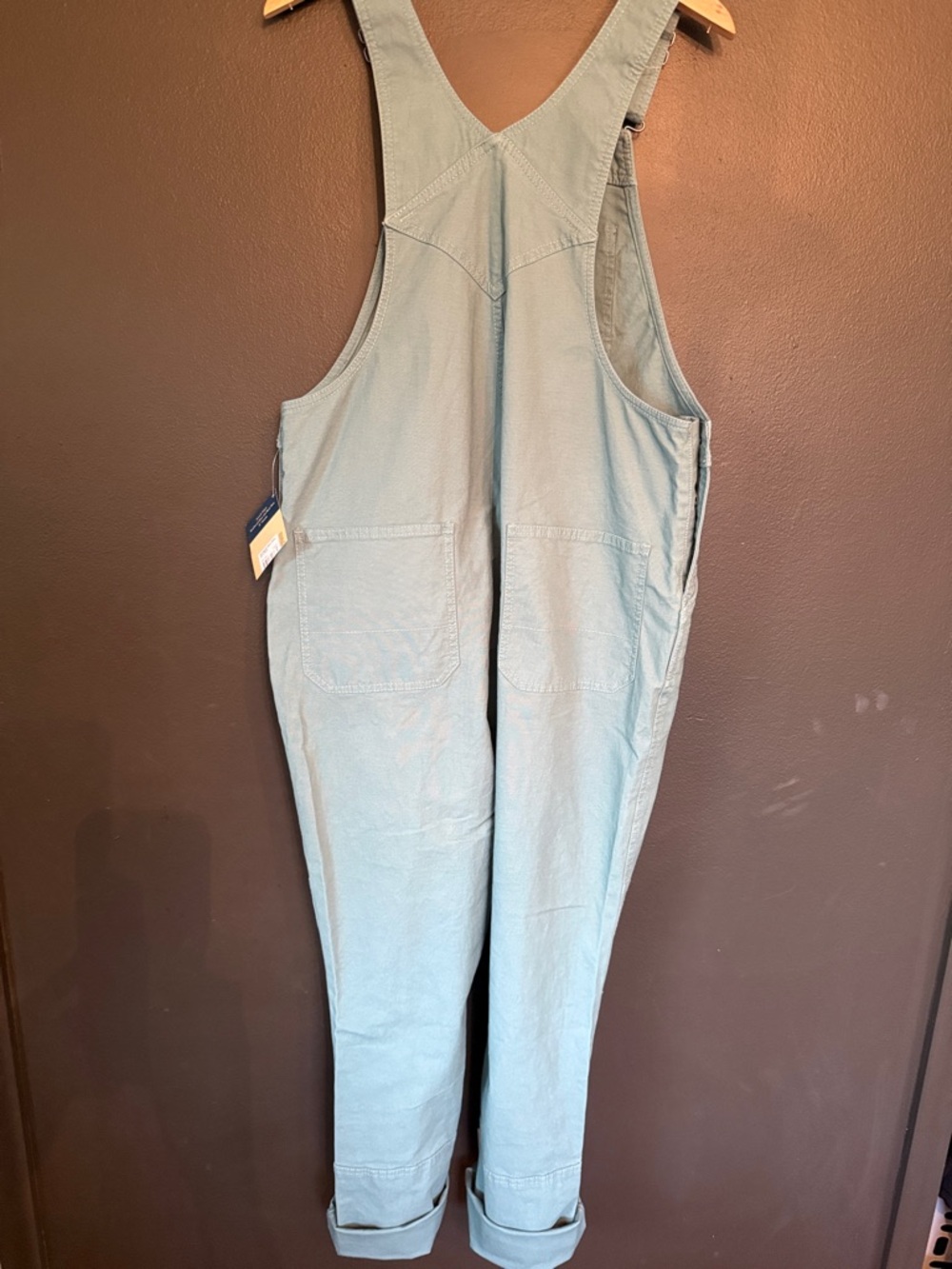 Blue Mountain Teal Green Cotton Overalls - Picture 8 of 9